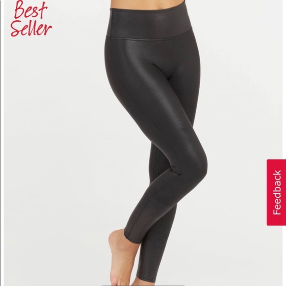 SPANX Pants - Faux leather spandex leggings